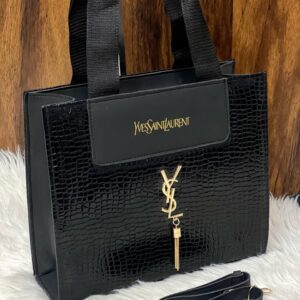 YSL Elegant Structured Tote Bag With Detachable Strap