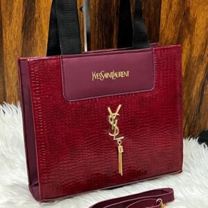 YSL Elegant Structured Tote Bag With Detachable Strap