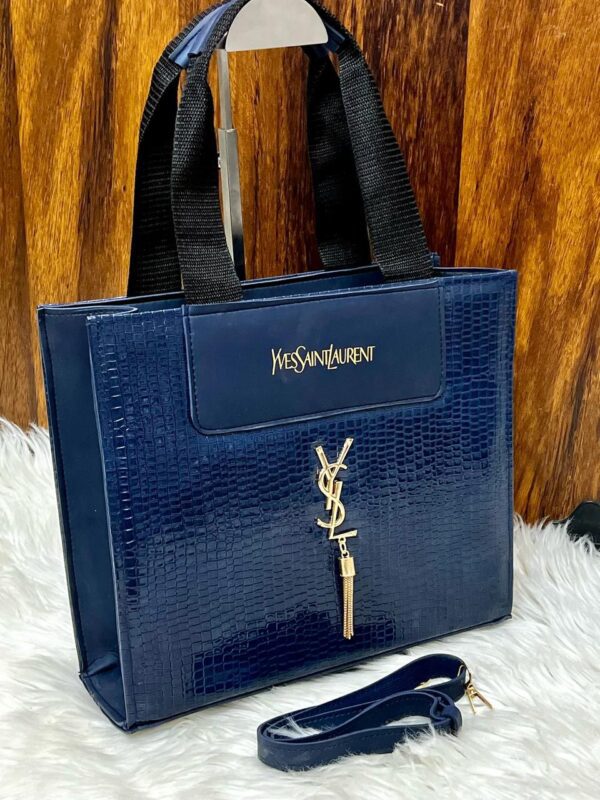 YSL Elegant Structured Tote Bag With Detachable Strap