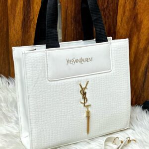 YSL Elegant Structured Tote Bag With Detachable Strap