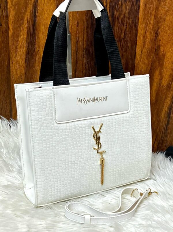 YSL Elegant Structured Tote Bag With Detachable Strap