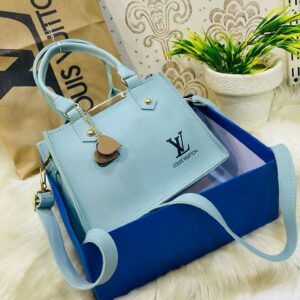 Lv-inspired Mini Square Tote With Detachable Shoulder Strap And Decorative Charms