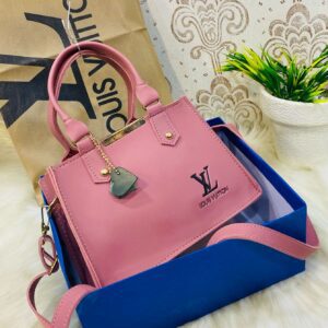 Lv-inspired Mini Square Tote With Detachable Shoulder Strap And Decorative Charms