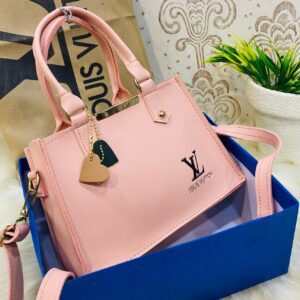 Lv-inspired Mini Square Tote With Detachable Shoulder Strap And Decorative Charms