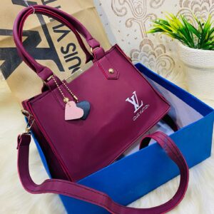 Lv-inspired Mini Square Tote With Detachable Shoulder Strap And Decorative Charms