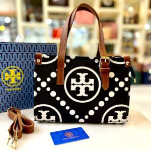 Tory Burch Signature Print Handbag with Adjustable Strap
