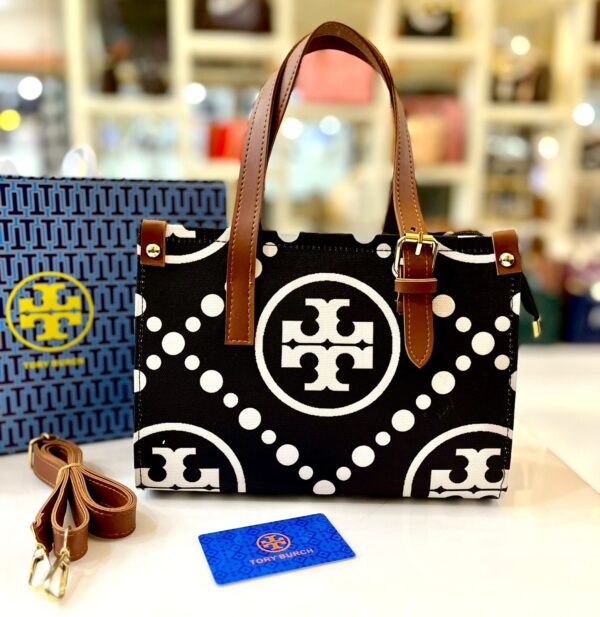 Tory Burch Signature Print Handbag with Adjustable Strap