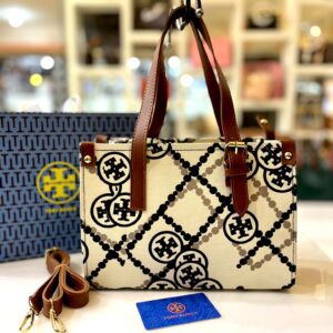 Tory Burch Signature Print Handbag with Adjustable Strap