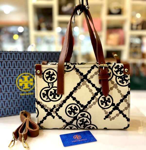 Tory Burch Signature Print Handbag with Adjustable Strap
