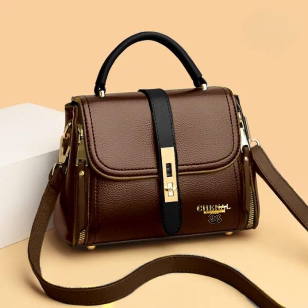 Sophisticated Crossbody Bag With Metal Closure