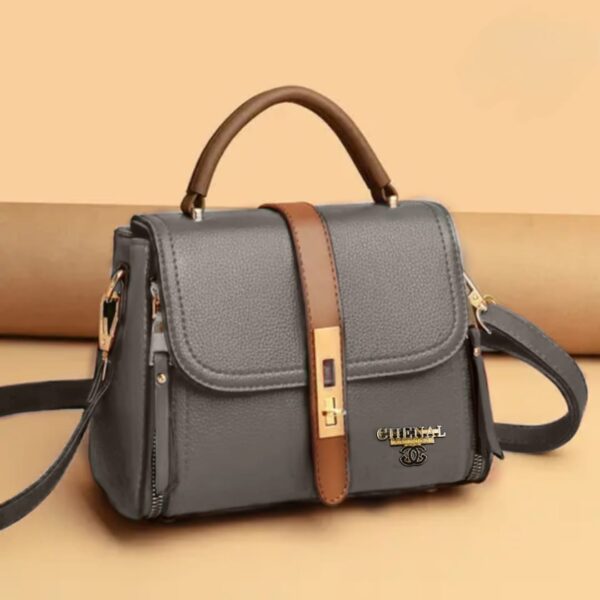 Sophisticated Crossbody Bag With Metal Closure