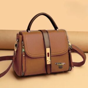 Sophisticated Crossbody Bag With Metal Closure