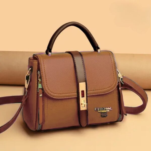 Sophisticated Crossbody Bag With Metal Closure