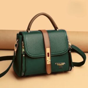 Sophisticated Crossbody Bag With Metal Closure