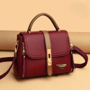 Sophisticated Crossbody Bag With Metal Closure