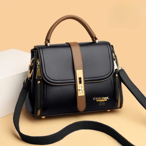 Sophisticated Crossbody Bag With Metal Closure