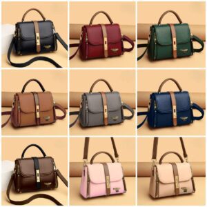 Sophisticated Crossbody Bag With Metal Closure