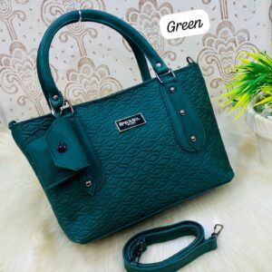 Embossed Designer Inspired Tote Bag With Detachable Pouch And Shoulder Strap