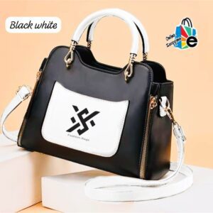 Stylish Structured Handbag with Front Pocket and Detachable Strap