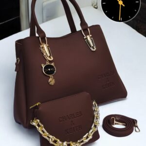 Elegant 3-Piece Handbag Set with Dual Handles