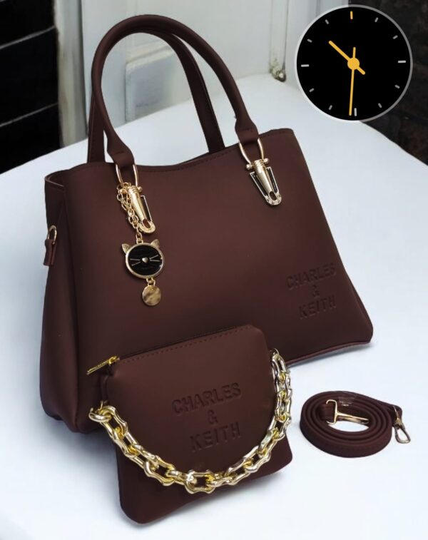 Elegant 3-Piece Handbag Set with Dual Handles
