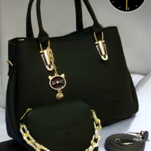 Elegant 3-Piece Handbag Set with Dual Handles