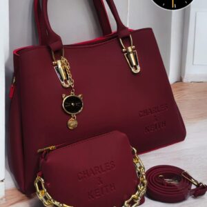Elegant 3-Piece Handbag Set with Dual Handles