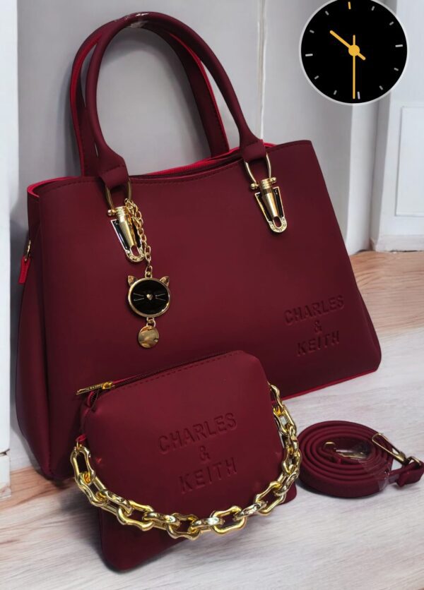 Elegant 3-Piece Handbag Set with Dual Handles