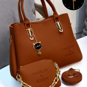 Elegant 3-Piece Handbag Set with Dual Handles