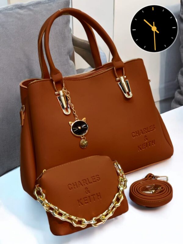 Elegant 3-Piece Handbag Set with Dual Handles