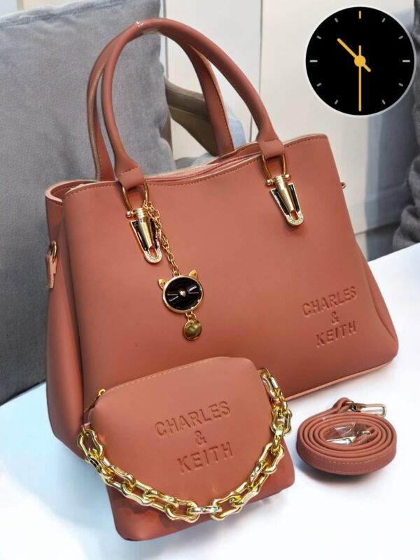 Elegant 3-Piece Handbag Set with Dual Handles