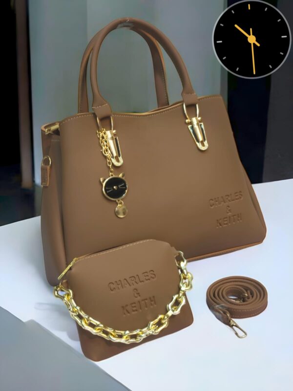 Elegant 3-Piece Handbag Set with Dual Handles
