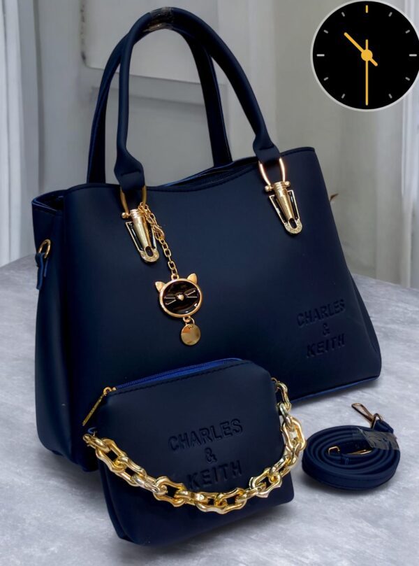 Elegant 3-Piece Handbag Set with Dual Handles