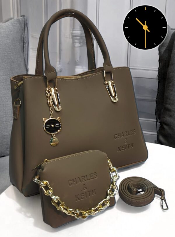 Elegant 3-Piece Handbag Set with Dual Handles