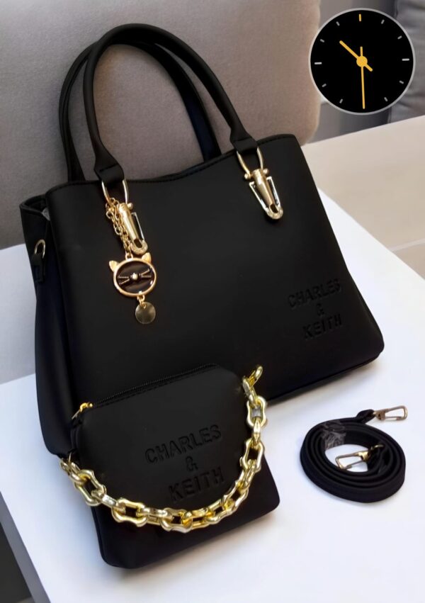 Elegant 3-Piece Handbag Set with Dual Handles