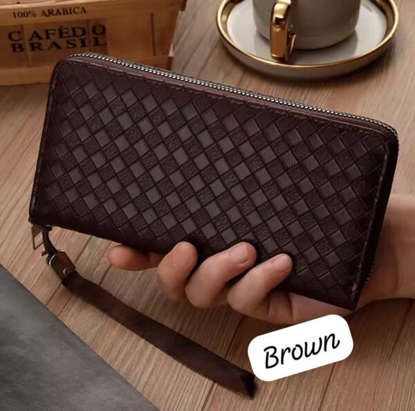 Stylish Woven Texture Wristlet Wallet for Women