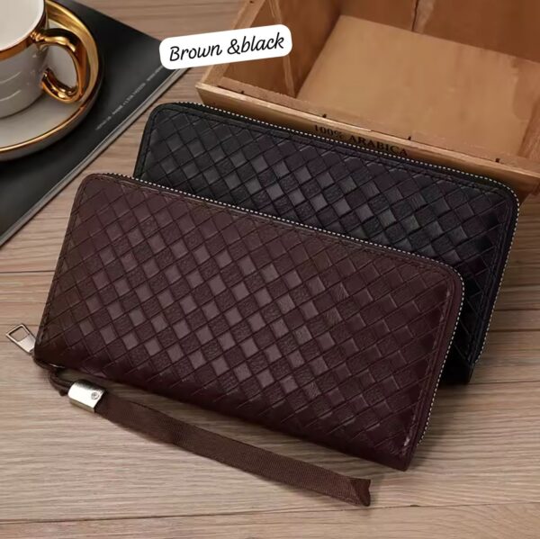 Stylish Woven Texture Wristlet Wallet for Women