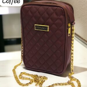 Chic Quilted Crossbody Bag with Gold Chain Strap
