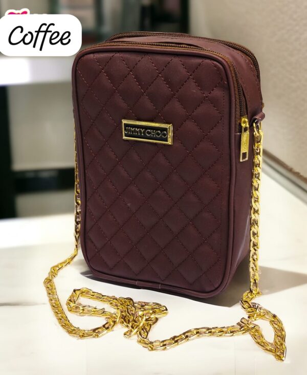 Chic Quilted Crossbody Bag with Gold Chain Strap
