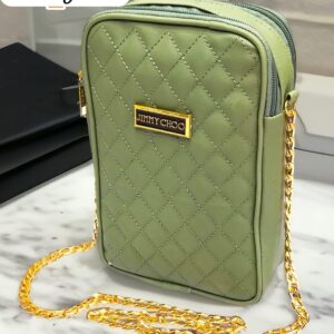 Chic Quilted Crossbody Bag with Gold Chain Strap
