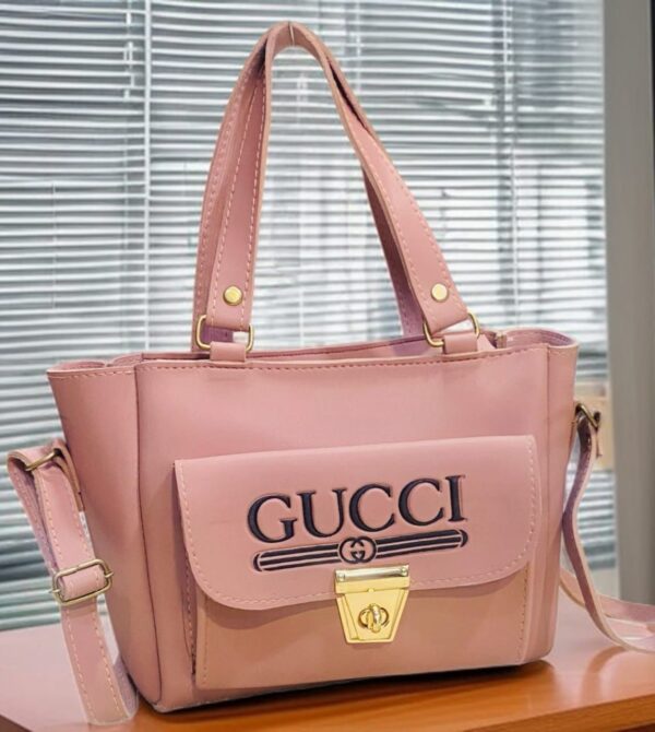 Front Pocket Gucci Style Handbag with Secure Lock Closure