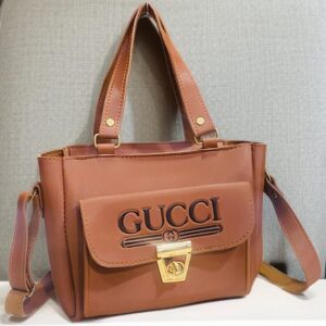 Front Pocket Gucci Style Handbag with Secure Lock Closure