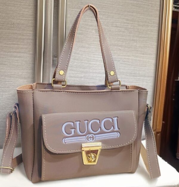 Front Pocket Gucci Style Handbag with Secure Lock Closure