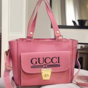 Front Pocket Gucci Style Handbag with Secure Lock Closure