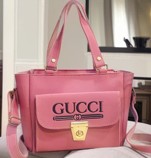Front Pocket Gucci Style Handbag with Secure Lock Closure