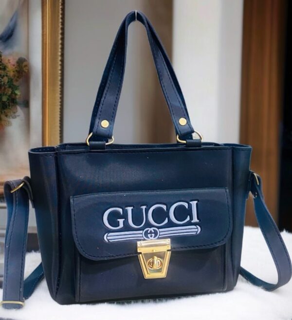 Front Pocket Gucci Style Handbag with Secure Lock Closure
