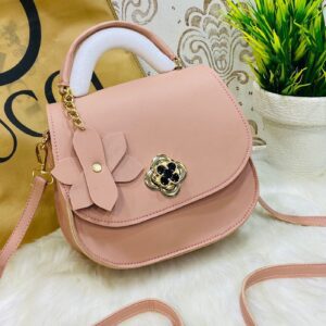 Elegant Floral Accent Mini Shoulder Bag for Women