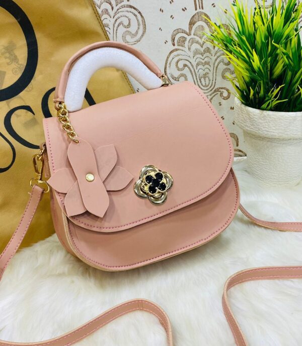 Elegant Floral Accent Mini Shoulder Bag for Women