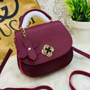 Elegant Floral Accent Mini Shoulder Bag for Women