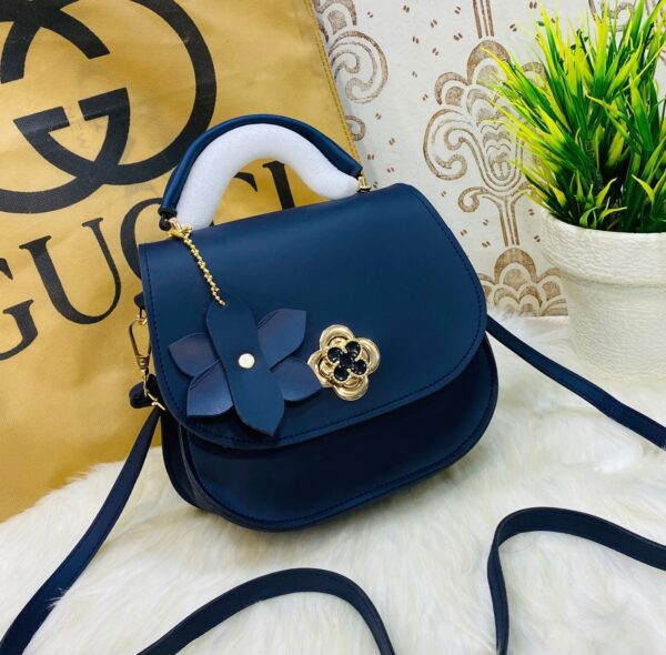 Elegant Floral Accent Mini Shoulder Bag for Women